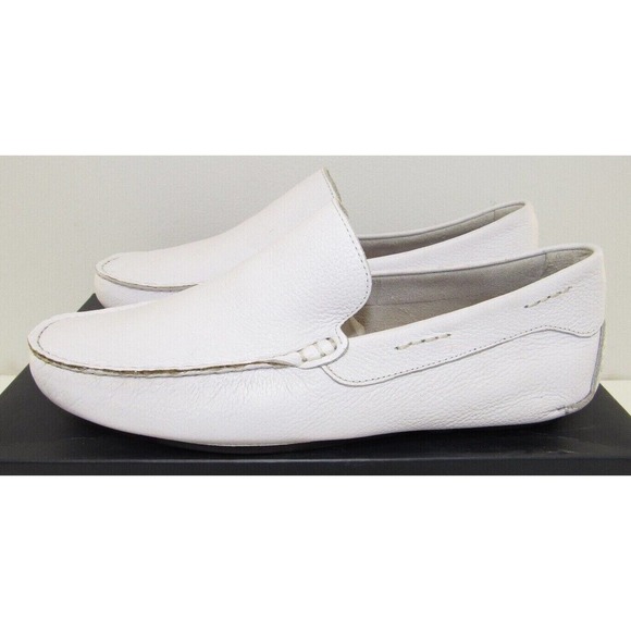 Men's Giorgio Brutini Trayger White Slip-On Driving Moccasin Loafers White 9 NWT - Picture 3 of 5